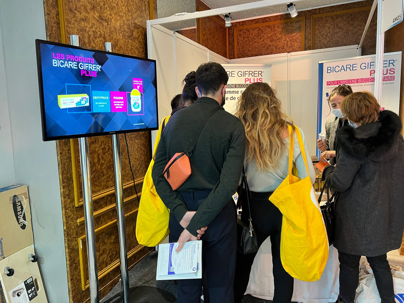 Ecran sur pied double tube