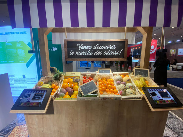 Experience sensorielle avec tablettes tactiles et diffuseurs d'odeurs