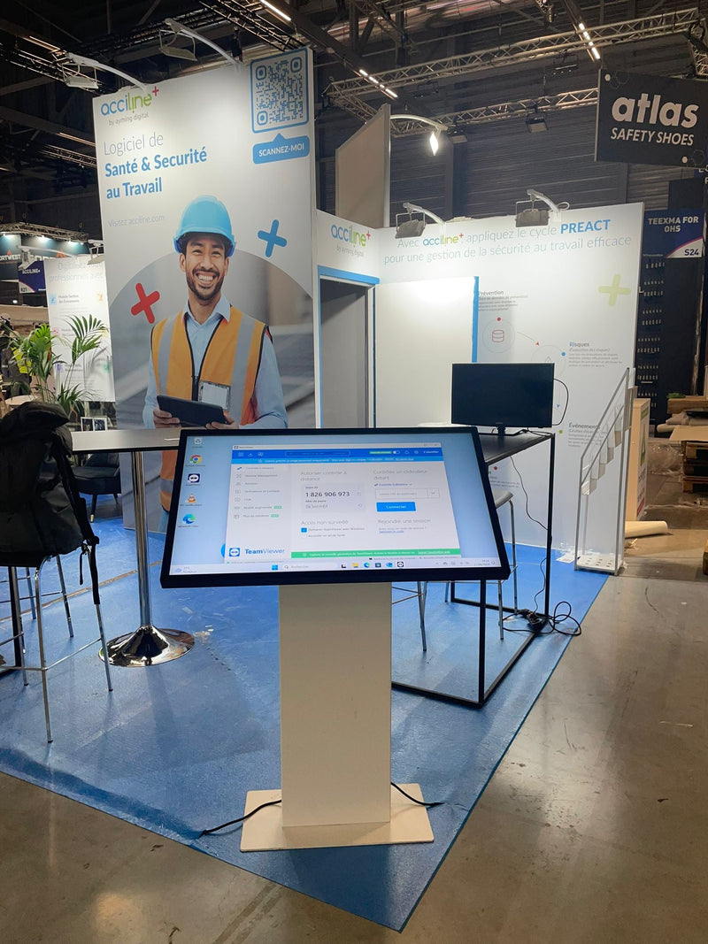 Location d'une borne tactile sur stand