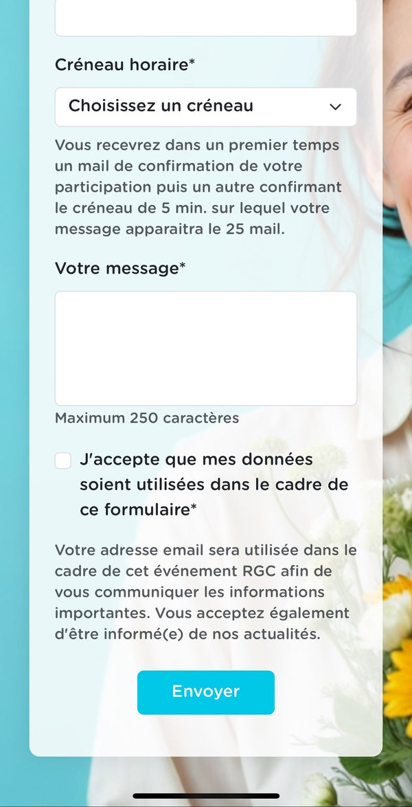 Application prise de message sur telephone pour diffusion sur écran