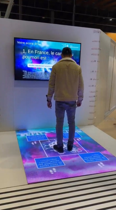 Sol led interactif et application personnalisée