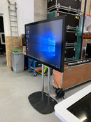 écran 86" sur fixation double tube sol